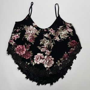 Zara Women's Embroidery Top Floral Sleeveless